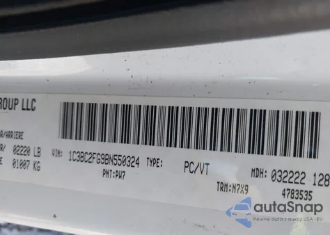 2011 Chrysler 200 Limited z USA, uszkodzony, nr VIN 1C3BC2FG9BN550324